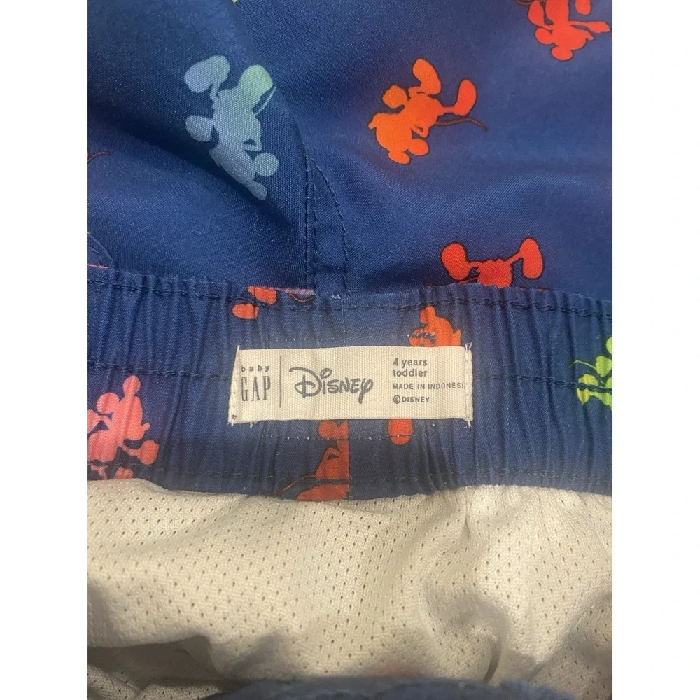 Adorable Baby GAP x Disney Mickey‎ Mouse Swim Trunks Size 4T | Rainbow Print